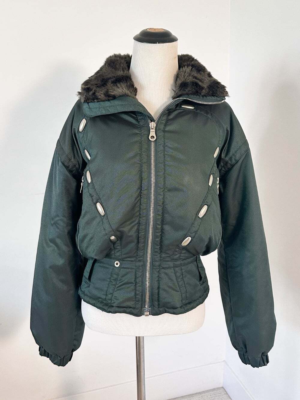 KAELIN Skiing Finesse Size S Green Ski Jacket Vintage 80’s Hood Alpine Gorpcore